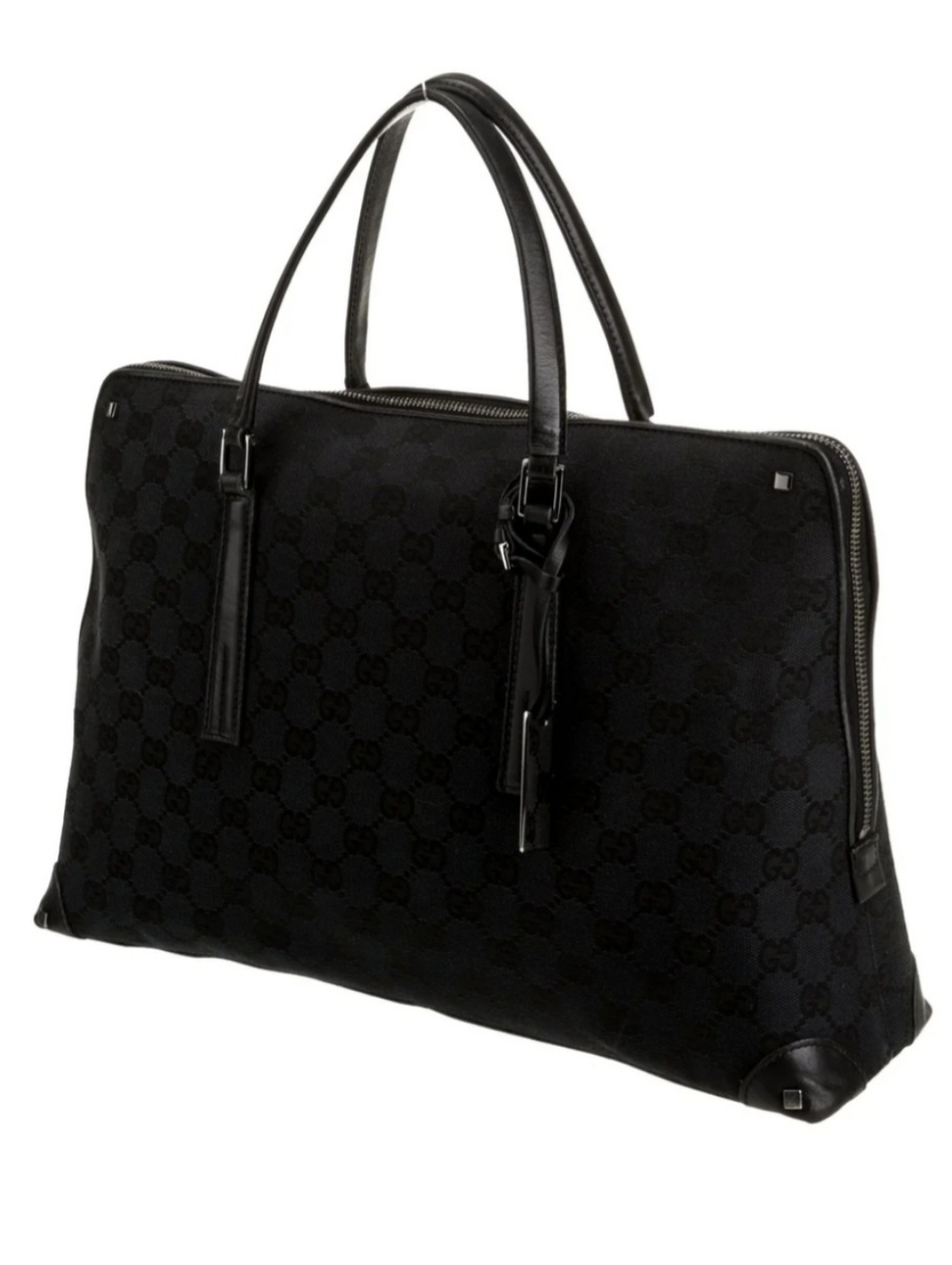 Gucci Black GG Logo Tote Bag - Picture 3 of 6